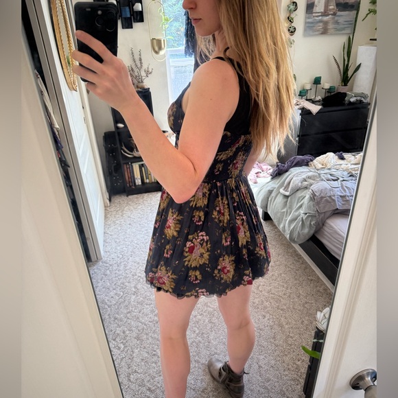 Free People Floral Lace Trim Mini Dress - Picture 10 of 10